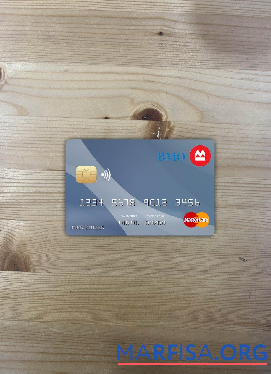 Downloadable Canada Montreal bank mastercard photolook front example